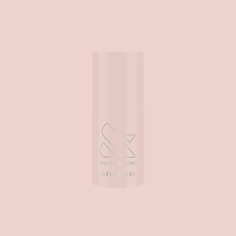 GH - Gel bottle shown in soft opaque baby pink shade for a glowing, versatile at-home gel manicure look