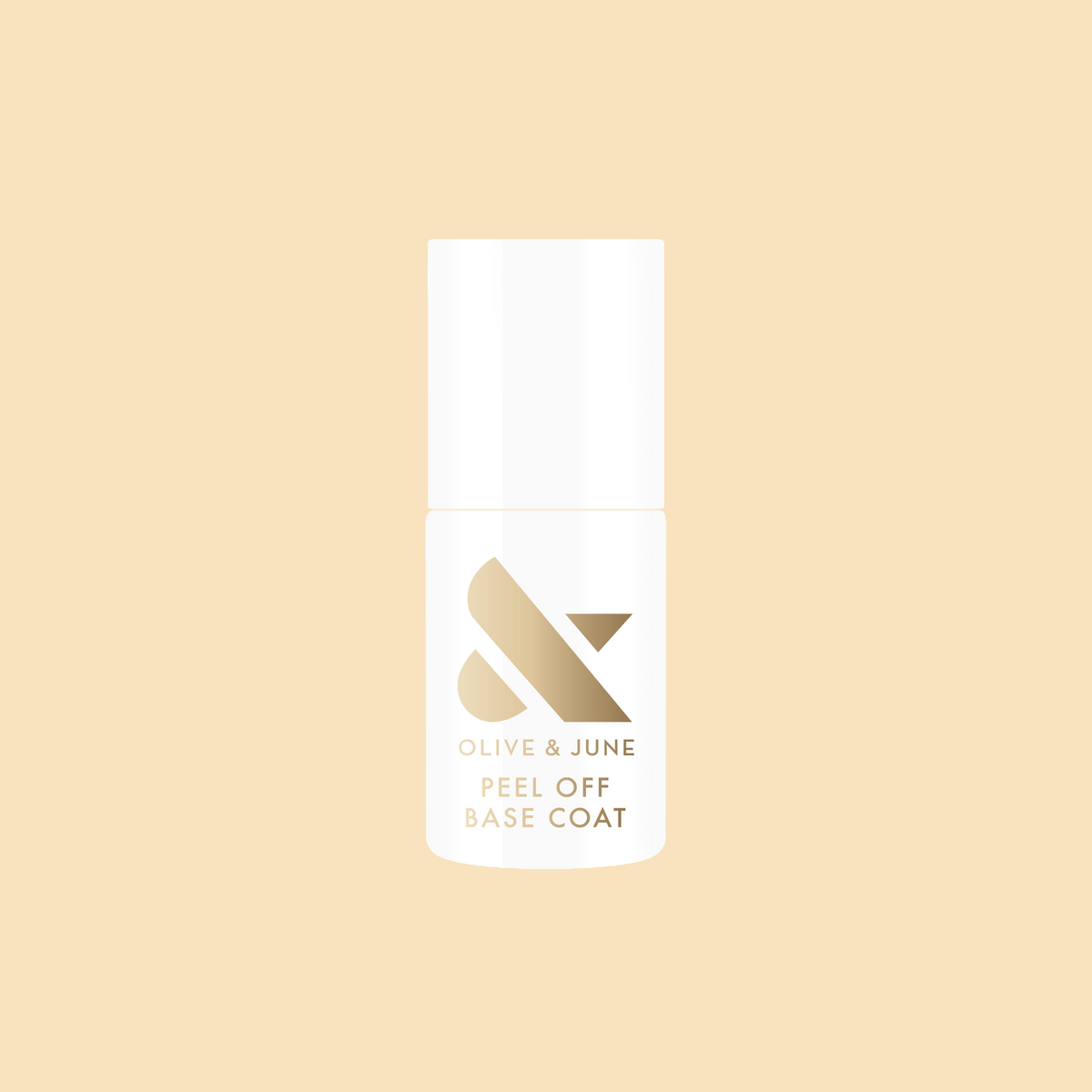 Peel Off Base Coat bottle by Olive and June for easy, gentle gel polish removal and nail hydration at home mani.
