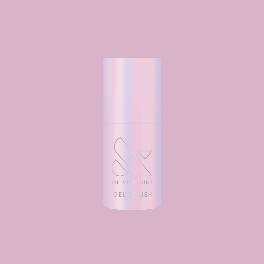 Pink Goldfish - Gel polish bottle in soft pink iridescent shade for a radiant mani by Olive and June