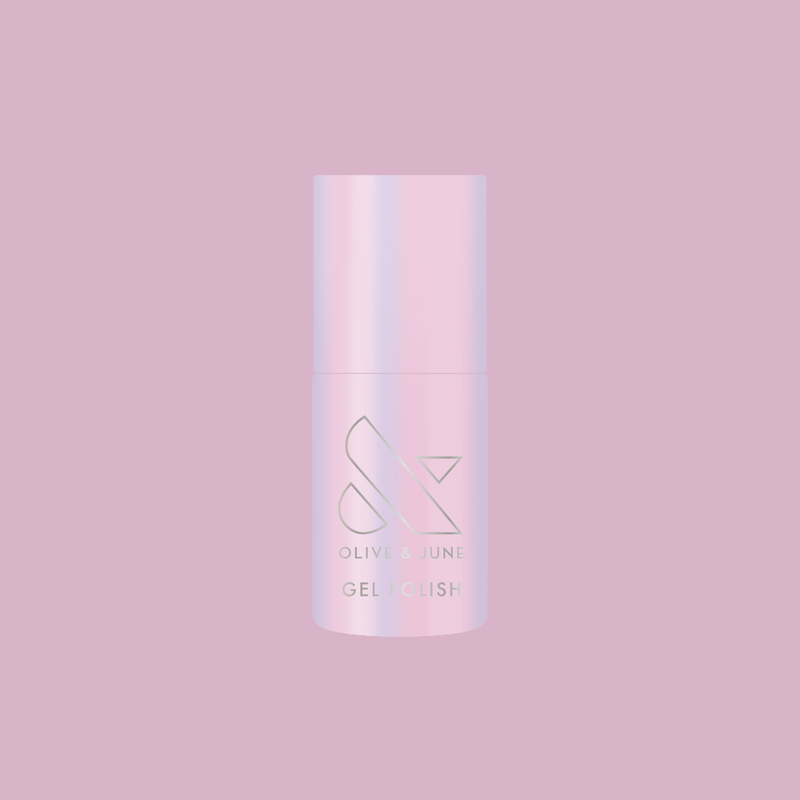 Pink Goldfish - Gel polish bottle in soft pink iridescent shade for a radiant mani by Olive and June