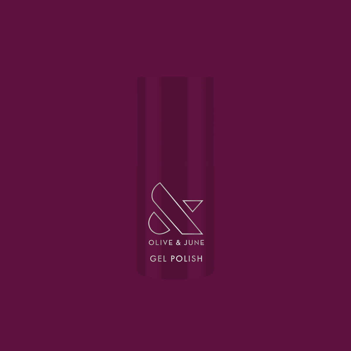 Plaza - Gel bottle with deep mulberry purple gel polish for a rich, long-lasting manicure by Olive and June