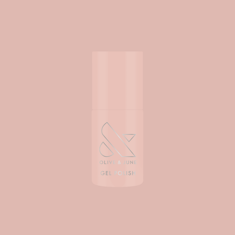 The Queen Takes Her Tea With Milk - Gel nail polish bottle in soft neutral mauve shade for a delicate mani by Olive and June