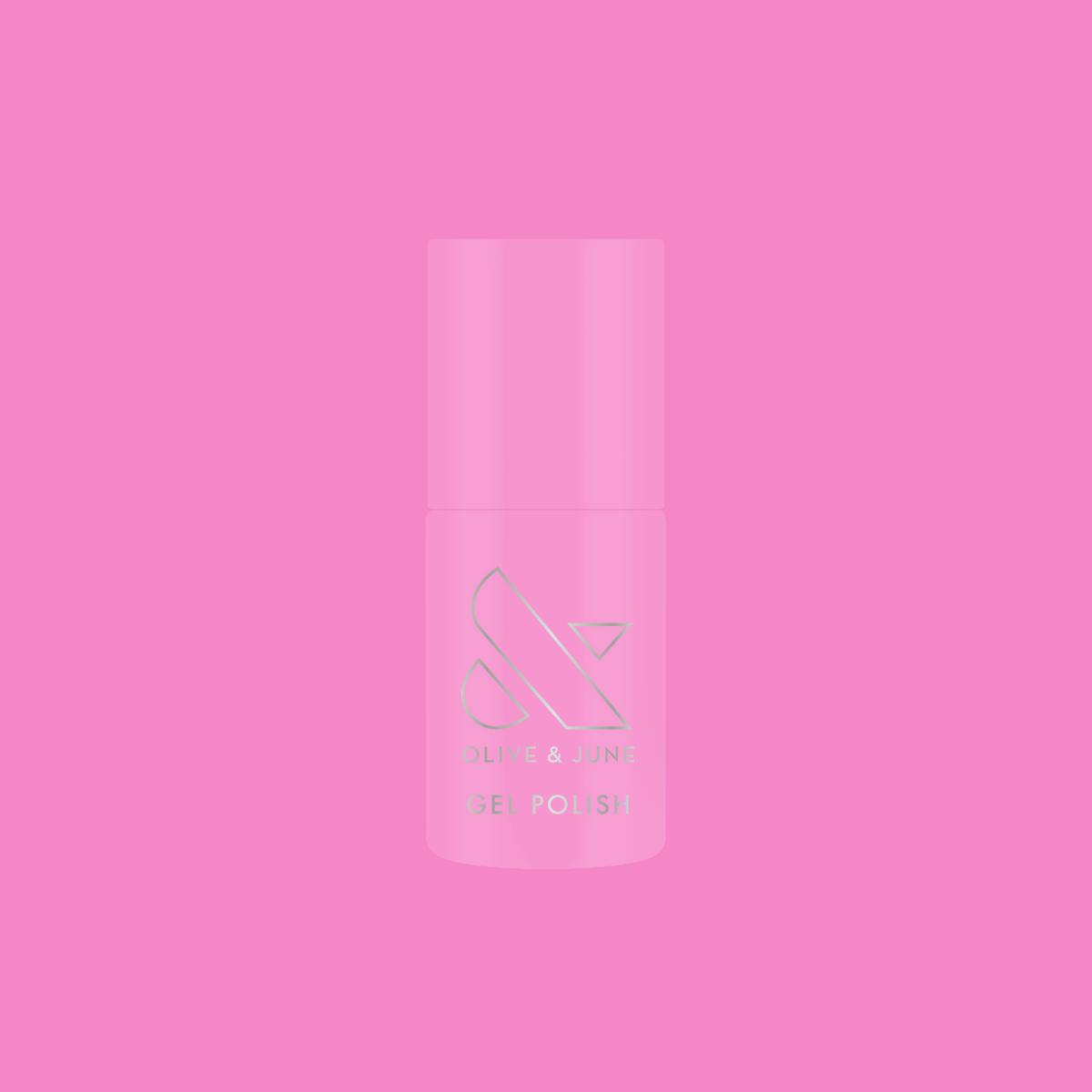 Permanent Vacation - Gel bright pink gel polish bottle on pink background for a vibrant mani or pedicure option