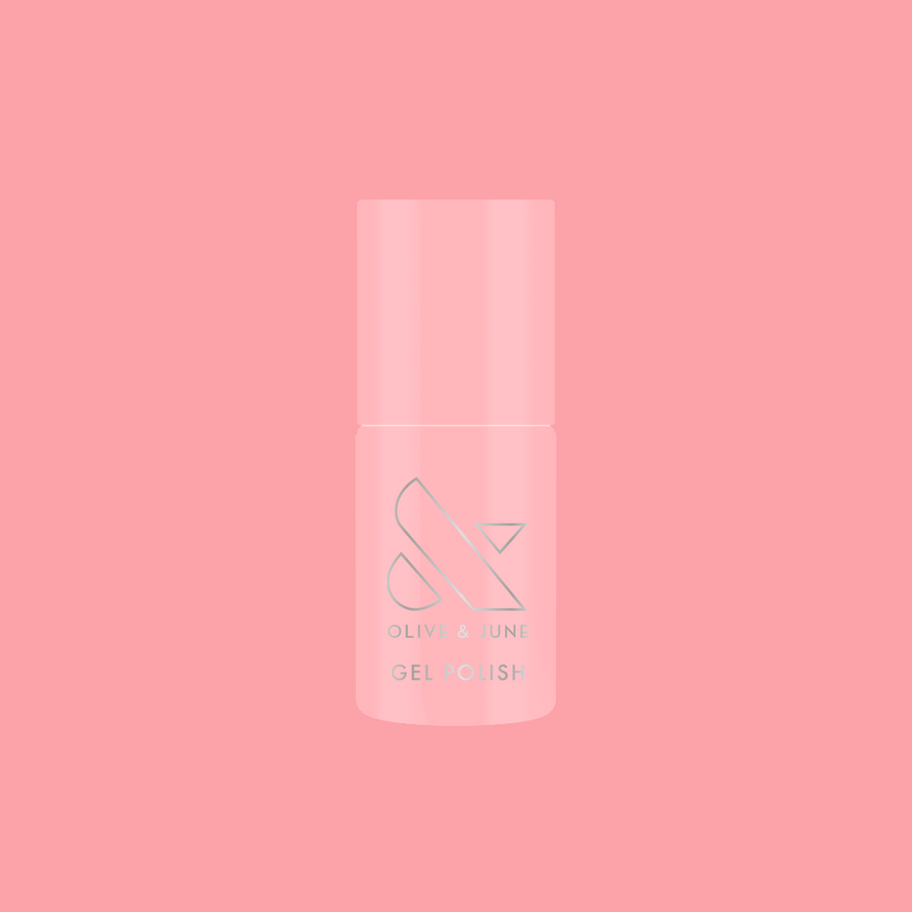 Saltwater Taffy - Gel nail polish bottle shown in soft pink shade for easy at-home long-lasting gel mani.