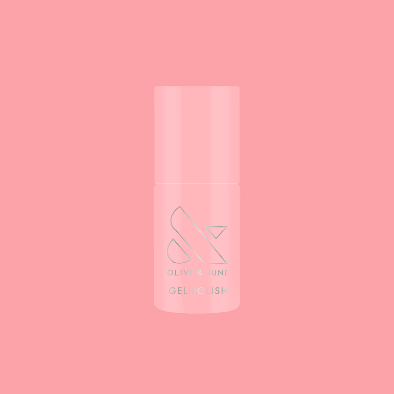 Saltwater Taffy - Gel nail polish bottle shown in soft pink shade for easy at-home long-lasting gel mani.