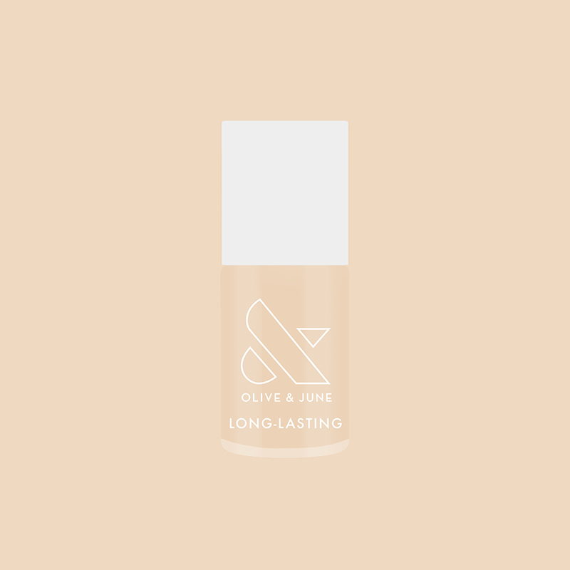 Olive and June Line Dancing Boots nail polish bottle in neutral toasted cream shade for long-lasting mani or pedi polish