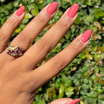 Boysenberry Glass - Gel display on hand