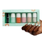 All Star Mani Set with six mini gel polishes and top coat in assorted pastel and bright shades for easy at-home mani