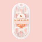 Bubblegum Jelly Chrome - Press-On | Medium | Oval pink nails with subtle chrome finish for easy at-home mani lasting up to 14 days