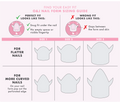 Easy Fit Nail Forms Pack sizing guide showing proper fit and shapes for flatter and curved nails by Olive and June thumbnail