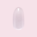 CDJ Velvet - Press-On | Medium | Oval nail in shimmery neutral grey-beige with soft velvet finish for easy at home mani