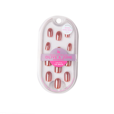 JJ Chrome - Press-On | Extra Short | Round JJ Chrome - Press-On | Extra Short | Round  Press-On