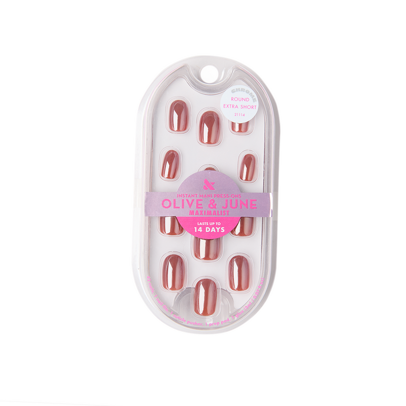 JJ Chrome - Press-On | Extra Short | Round