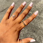 Butterfly Ombre - Press-On | Short | Squoval light pink short squoval press-on nails with subtle butterfly details for easy mani