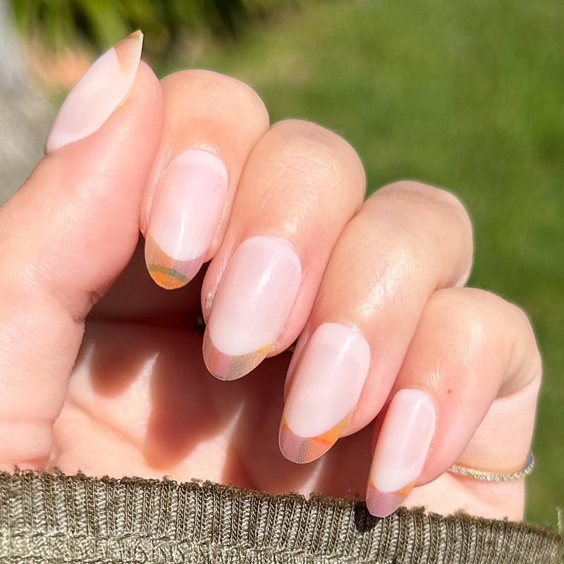 picture of Plaid Fall French - Press-On | Medium | Oval