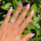 Pink Party French - Press-On | Medium | Almond false nails in mixed pink shades and french tip design for at home mani