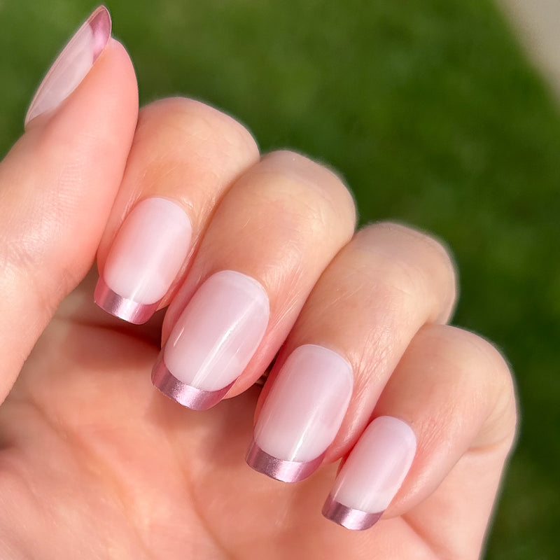 picture of Metallic Matte French - Press-On | Short | Squoval