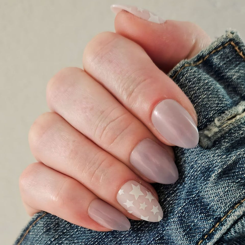 picture of Mermaid Stars - Press-On | Medium | Almond