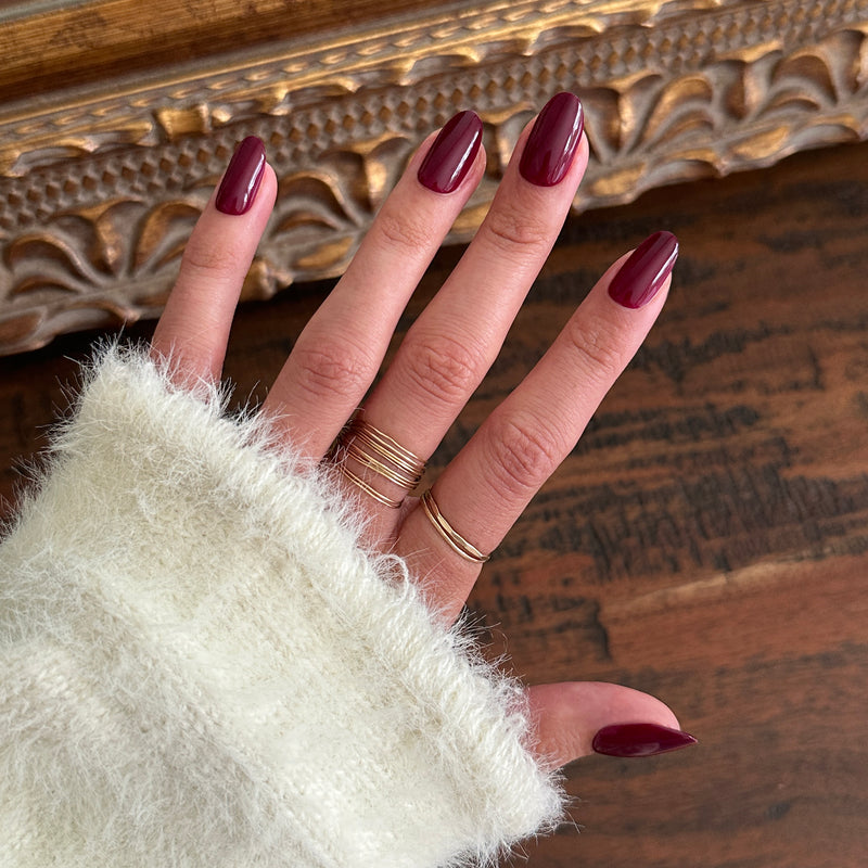 Cabernet | Medium | Oval - Tab Press-On - Tab Press-On