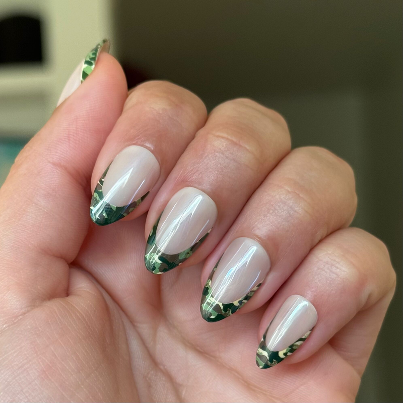 picture of Camo French - Press-On | Medium | Almond