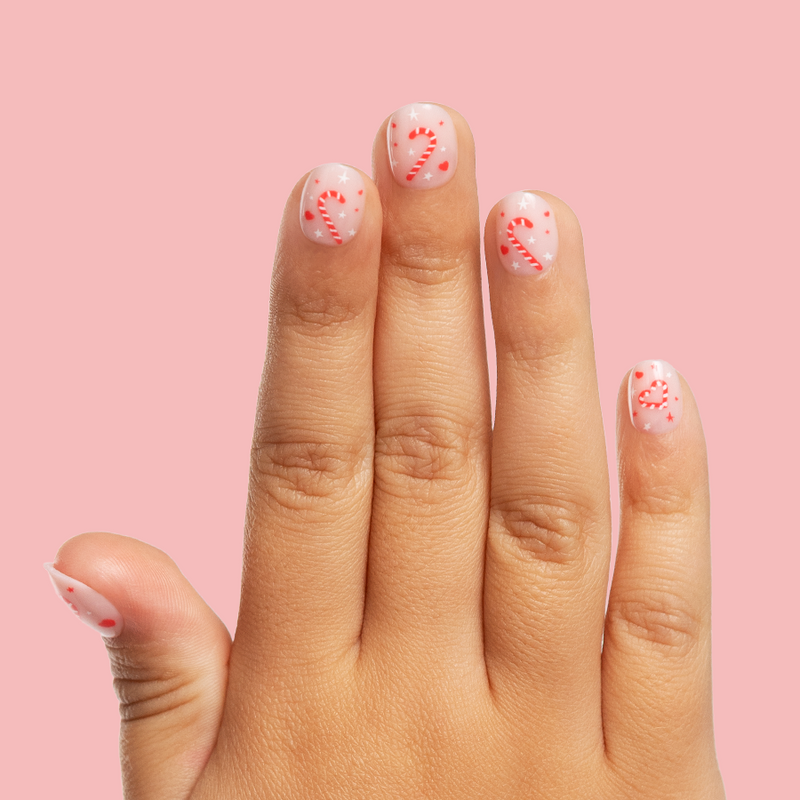 Candy Cane Crush - Pressies | Extra Short Short | Round - Pressies