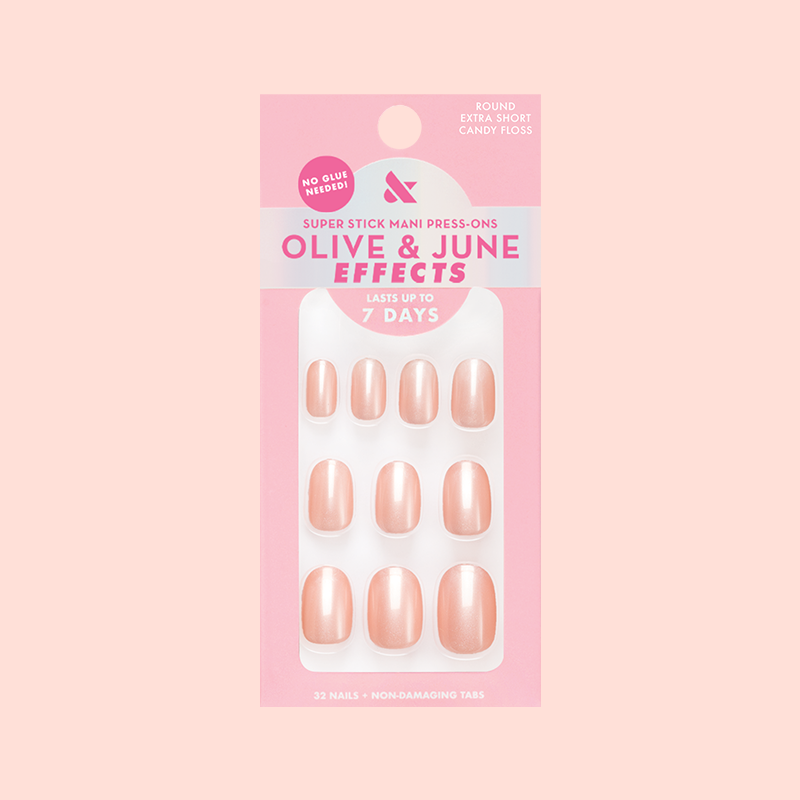 Candy Floss | Extra Short | Round - Tab Press-On - Tab Press-On