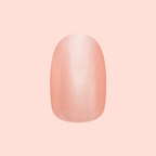 Candy Floss | Extra Short | Round - Tab Press-On nail with soft shimmery pink polish for easy at-home mani use