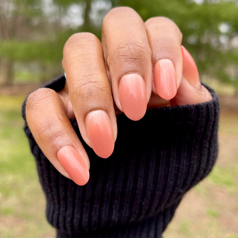 picture of Caramel Syrup Gradient - Press-On | Medium | Oval