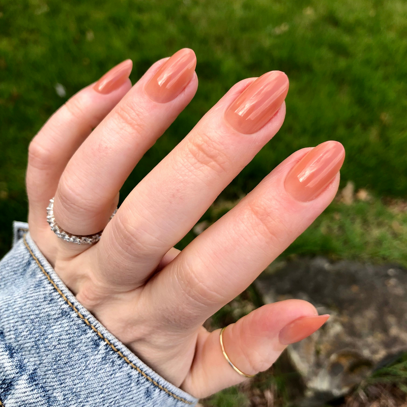 picture of Caramel Syrup Gradient - Press-On | Medium | Oval