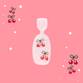 Cherry Whirl - Pressies | Short Medium | Round single nail