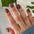 Chocolate Glaze - Press-On | Extra Extra Short | Squoval thumbnail