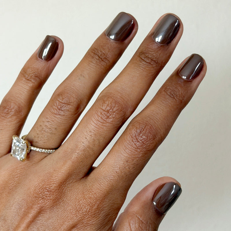 Chocolate Glaze - Press-On | Extra Extra Short | Squoval