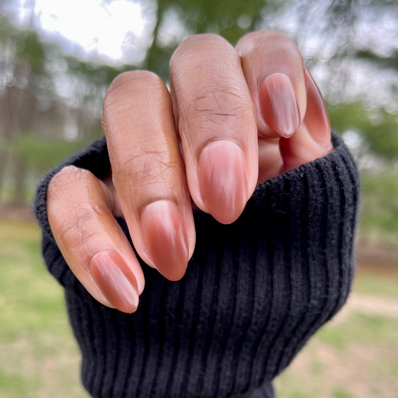 picture of Chocolate Syrup Gradient - Press-On | Medium | Almond