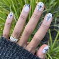 Chrome Mixed Bows - Tab Press-On | Short | Round thumbnail