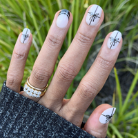 picture of Chrome Mixed Bows - Tab Press-On | Short | Round