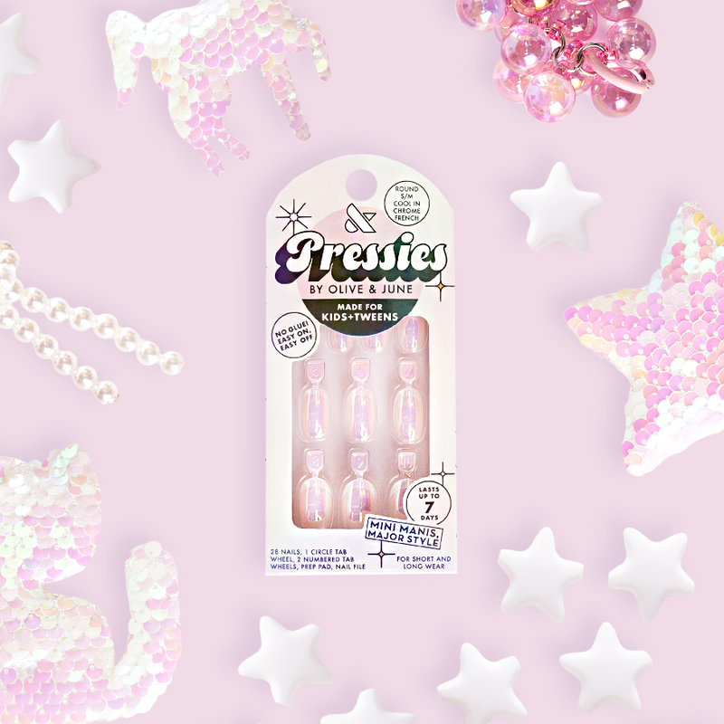 Cool in Chrome French - Pressies | Short Medium | Round - Pressies