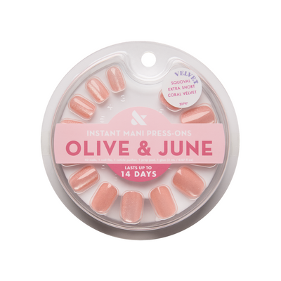 Coral Velvet - Press On | Extra Short | Squoval Coral Velvet - Press On | Extra Short | Squoval  Press-On