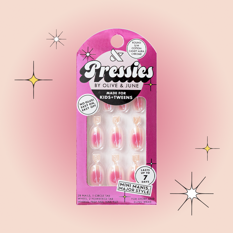 Cotton Candy Aura - Pressies | Short Medium | Round - Pressies