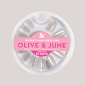 Cream Velvet - Press-On | Short | Squoval soft white shimmer press-on nails with velvet finish for easy at-home mani