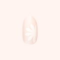 Daisy Pop | Medium | Oval - Tab Press-On single nail