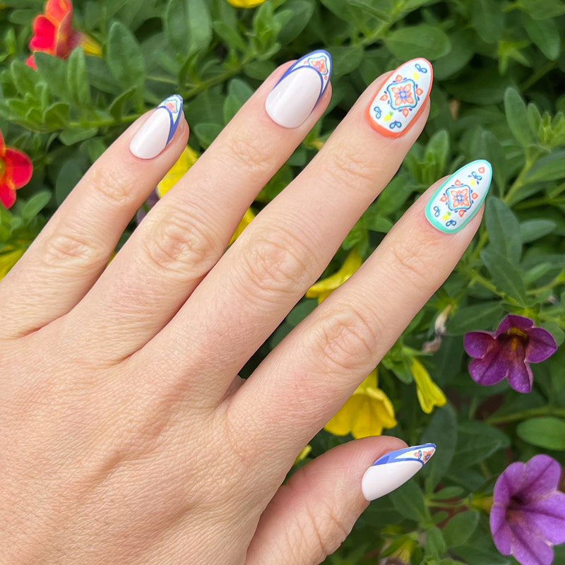 picture of Italian Tile French - Press-On | Medium | Almond