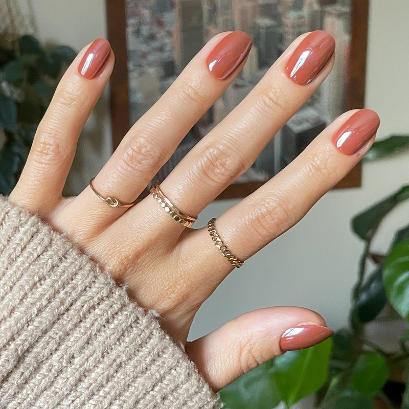 picture of Cocoa Chrome - Press-On | Short | Round