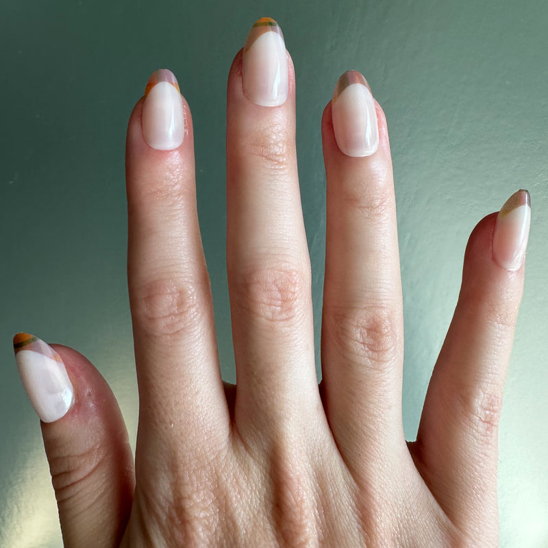 picture of Plaid Fall French - Press-On | Medium | Oval