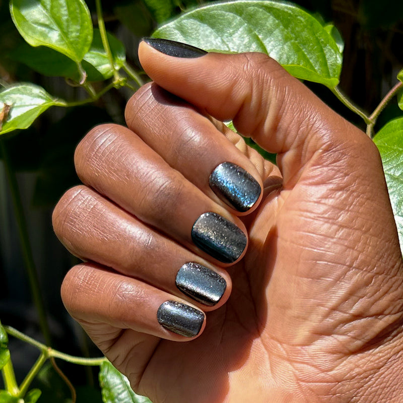 Dark Sky Velvet - Press-On | Extra Extra Short | Squoval