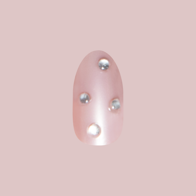 Diamond Chrome Mani - Press-On | Medium | Oval second image