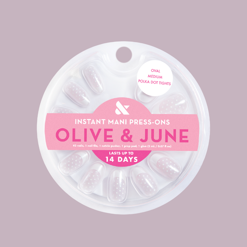 Polka Dot Tights - Press-On | Medium | Oval 