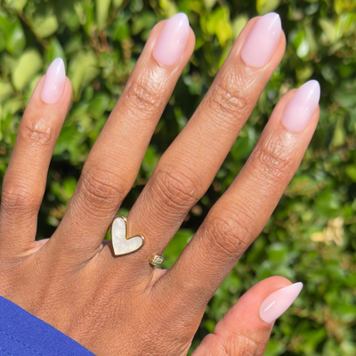 Dream Job - Press-On | Medium | Almond display on hand