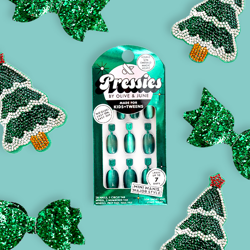 Emerald Magic Velvet - Pressies | Short Medium | Round - Pressies