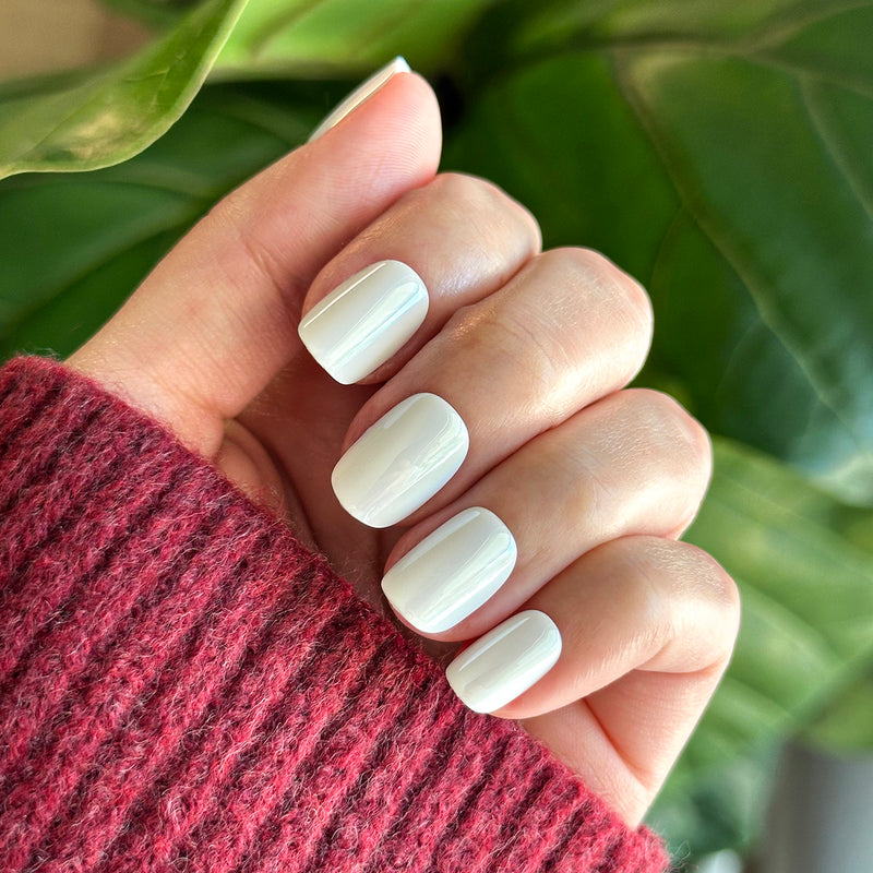 picture of White Chrome - Press-On | Extra Short | Squoval