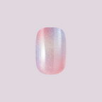 Fairy Velvet | Extra Short | Squoval - Tab Press-On nail with pink and purple gradient and shimmer for an easy mani at home
